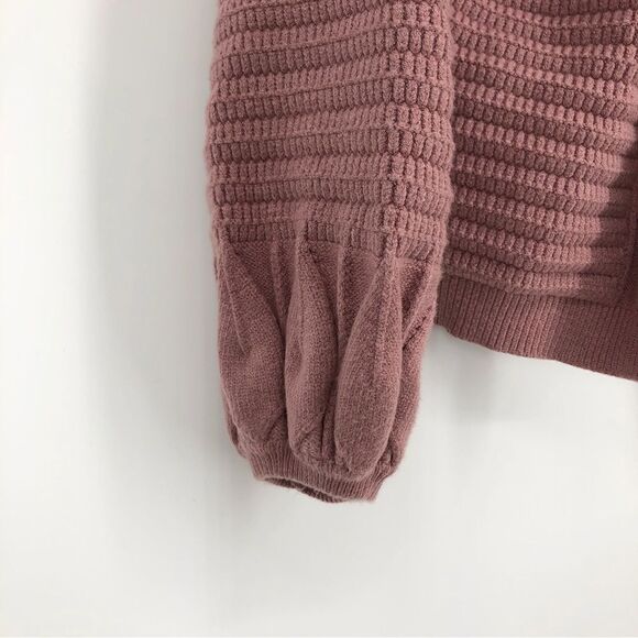 KANCY KOLE Chunky Knit Cardigan Open Front Pink Womens Size XL - Picture 5 of 7